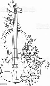 Violin Leafs sketch template