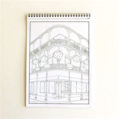 orleans building printable coloring page great etsy