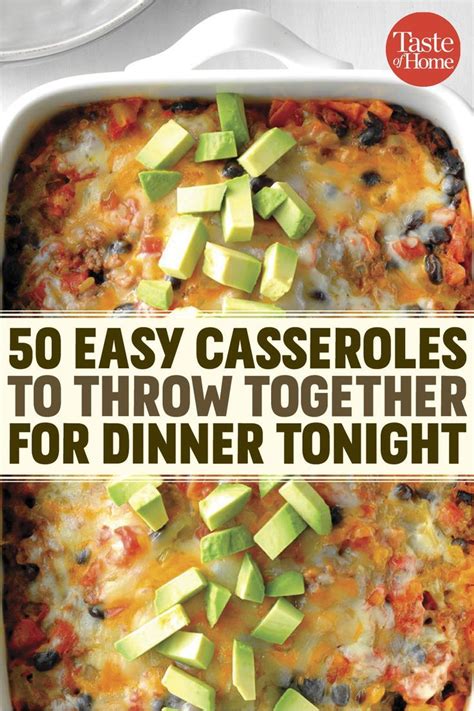 simple casseroles  throw   dinner tonight