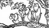 Jungle Book Coloring Pages Mowgli Vultures Salute Raskrasil sketch template