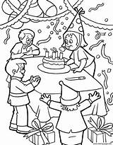 Birthday Coloring Kids Cool Pages Printable Color sketch template