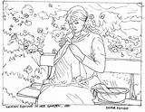 Sewing Pages Coloring Morisot Berthe Pdf Getcolorings Printable Getdrawings sketch template