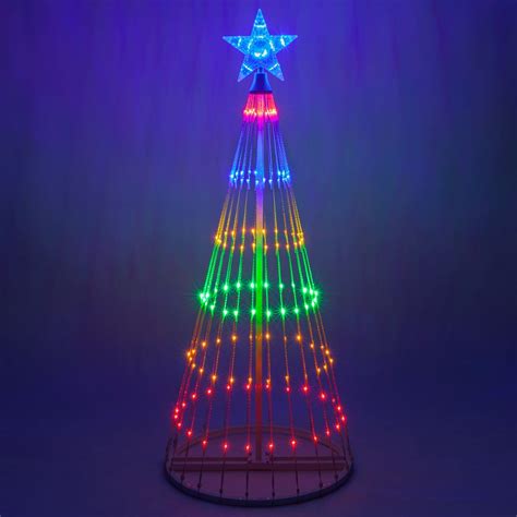 Wintergreen Lighting 4ft Multicolor Outdoor Christmas Light Show Cone