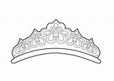 Crown Tiara Princess Coloring Drawing Pages Easy Printable Simple Kids Template Girls King Beautiful Color Prince Royal Tiaras Clip Paintingvalley sketch template