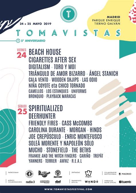 festival tomavistas 2019 confirmaciones cartel y entradas wake and