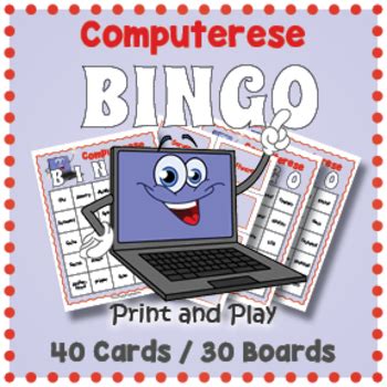 computer bingo computer terms game  drag drop learning games