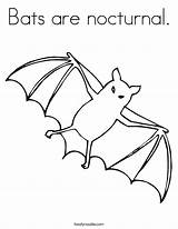 Coloring Nocturnal Bats Twisty Twistynoodle sketch template