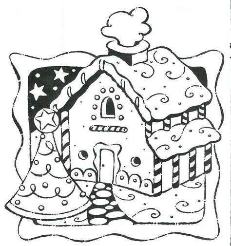 gingerbread house coloring page printable