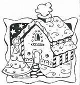 Coloring Gingerbread House Pages Christmas Printable Print Kids Color Colouring Drawing Man Children Clipart Eve Houses Holidays Adult Popular Xmas sketch template