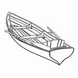Boat Wooden Outline Paddle Drawing Clipart Vector Coloring Oars Rowboat Illustrations Canoe Oar Clip Ship Skiff Sketch Illustration Graphic Drawings sketch template