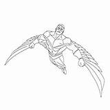 Falcon Coloring Pages Marvel Drawing Printable Silhouette Millennium Superhero Toddlers Getcolorings Getdrawings Color Print Articles Template sketch template
