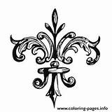 Lis Fleur Flor Coloring Drawing Printable Clipart Tattoo Designs Tattoos Pages Tribal Deviantart Br Clip Getdrawings Di Dragon Library Deviant sketch template