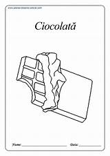 Colorat Cu Desene Dulciuri Planse Ciocolata Copii Tort Foi Imprimanta Scos Animale Educative sketch template