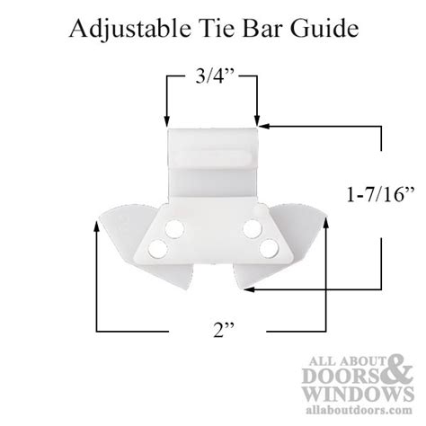 adjustable tie bar guide  casement white