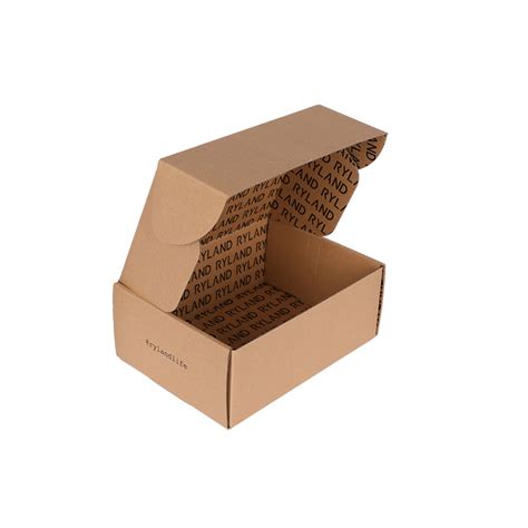 high quality flat shipping foldable white kraft corrugated paper box
