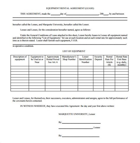 free 8 sample blank rental agreement templates in pdf ms word