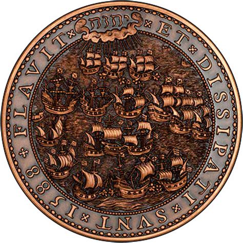 spanish armada  anniversay bronze medallion