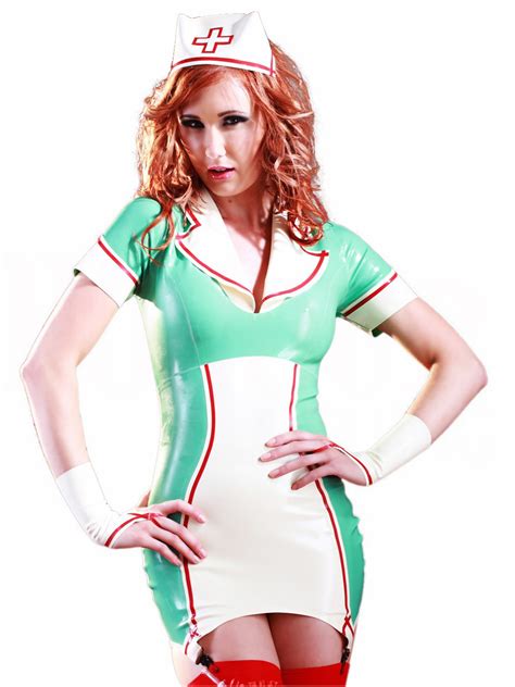 Skin Two Clothing Women S Nurse Dress And Cap Kinky Bdsm Outfit Latex