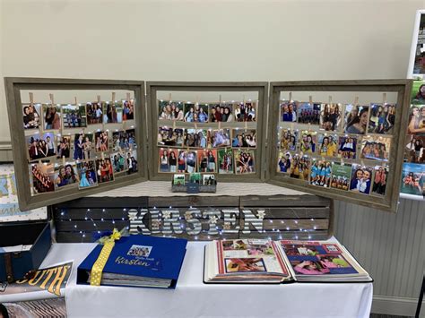 photo display idea  graduation senior table  inspiration corner