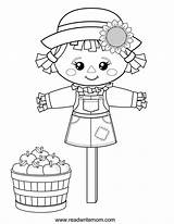 Scarecrow Coloring Pages Fall Girl Printable Cute Preschool Boy Sheet Print Color Kids Scarecrows Readwritemom Templates Getdrawings Fact Matter Adorable sketch template