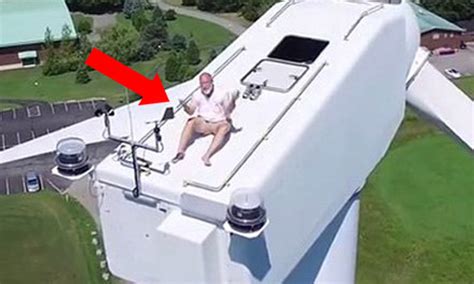 drone catches  man sunbathing   weirdest place  hes  happy