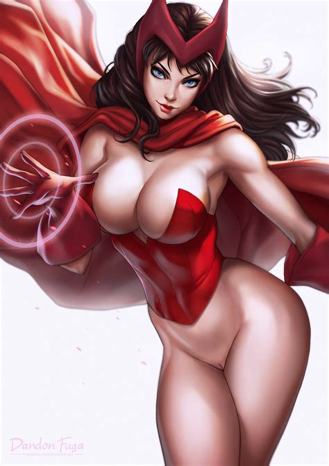 Wanda Scarlet Witch Nude Pinup Scarlet Witch Magical