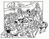 Jesus Coloring Miracles Clipart 5000 Pages Feeding Feeds Miracle Fish Loaves Drawing Kids Thousand Five Bible Cliparts People Feed Popular sketch template