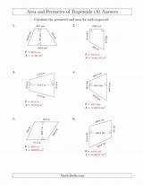 Trapezoids Perimeter Math Calculating sketch template
