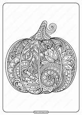 Pumpkin Coloring Zentangle Carving sketch template