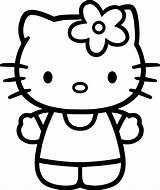 Kitty Hello Coloring Drawing Pages Bold Drawings Line Face Basic Printable Computer Step Getdrawings Da Paintingvalley Little Own Choose Board sketch template