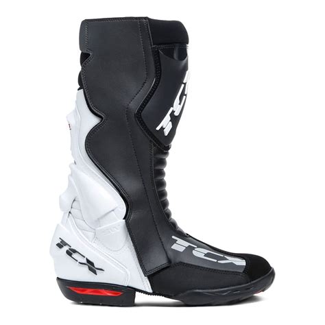 tcx tcs speedway boots black white trooper lu motorcycle accessories