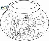 Coloring Goldfish Pages Bowl Fishbowl Drawing Fish Printable Color Water Getdrawings Animal Ministerofbeans Sheets Coloring99 sketch template