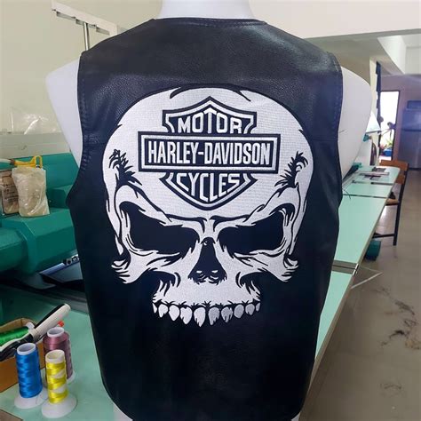 harley dead large  patch  custom biker vest etsy