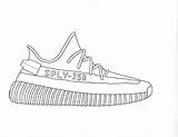 Coloring Shoes Pages Yeezy Drawing Blank Drawings Sketchite Template sketch template