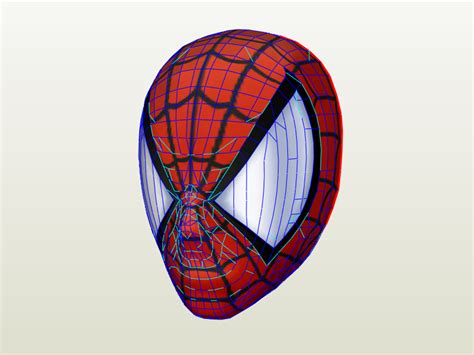 spider man mask papercraft pepakura  phantomwordar  deviantart