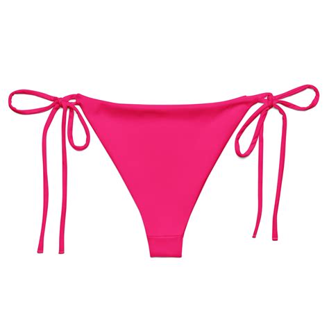 Neon Pink String Bikini Bottom Coastal Cool