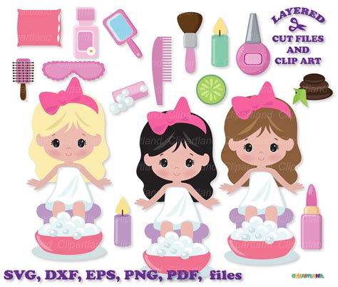 instant  cute spa girl svg cut files personal  etsy