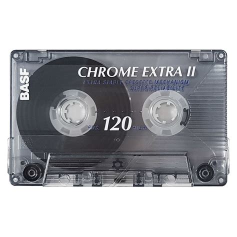 basf  chrome extra ii   blank audio cassette tapes retro style media
