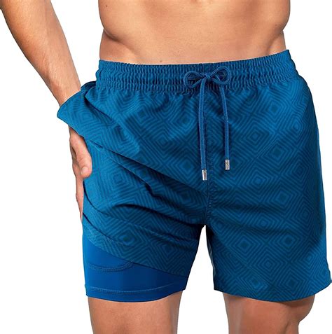 men s swim trunks with compression liner quick dry swim trunks summer