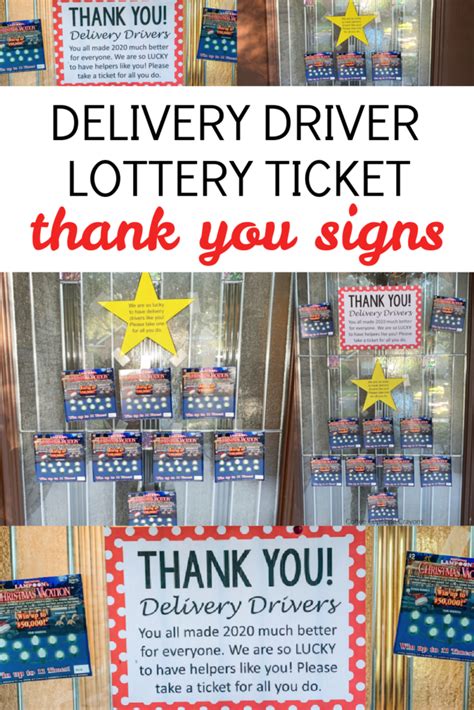 delivery driver lotto ticket   printables coffee cups