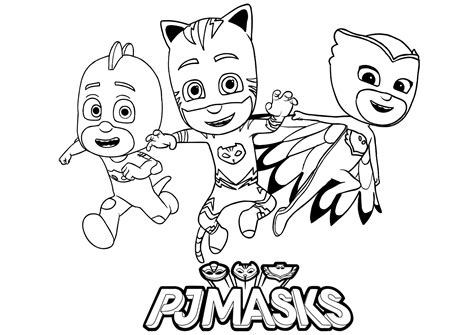 heroes catboy owlette  gekko pj masks kids coloring pages
