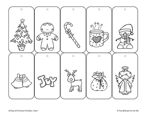 printable coloring christmas gift tags  printable templates