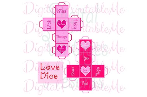 Love Dice Valentine S Day Game Naughty Graphic By