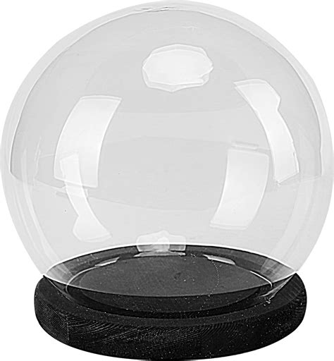 Myt Clear Glass 6 Inch Terrarium And Keepsake Display Globe With Black