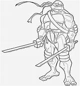 Coloring Ninja Turtles Pages Leonardo Teenage Mutant Popular sketch template
