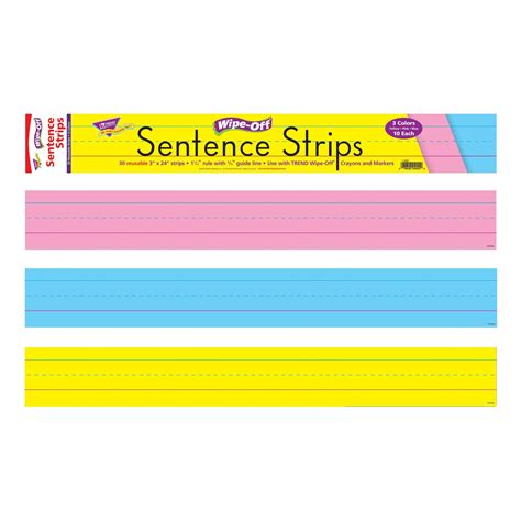 wipe  sentence strips   multicolor  trend enterprises
