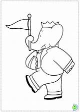 Dinokids Coloring Babar Close sketch template