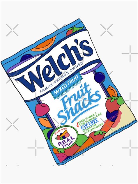welchs fruit snacks sticker  sale  gensketch redbubble