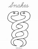 Coloring Snakes Cursive Built California Usa sketch template