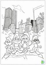 Coloring Pages Smurfs Dinokids Close sketch template